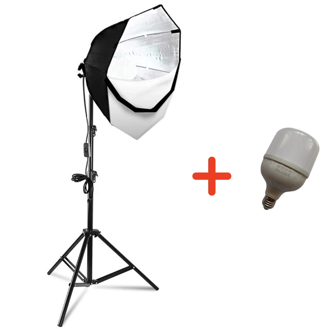 Набір постійного світла октобокс Profi-light 70х70 см + Стійка + LED лампа 30 Вт.