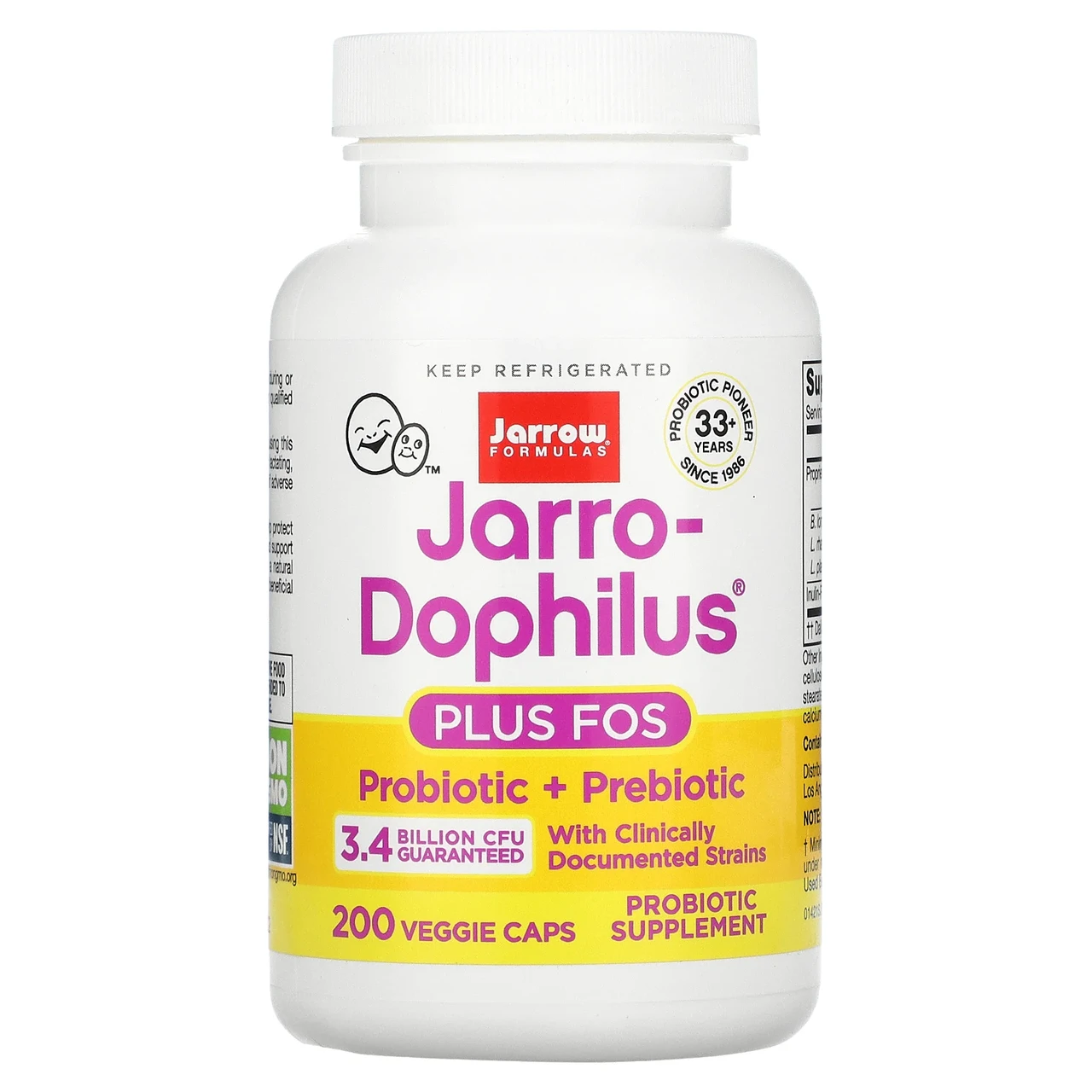 Jarrow Formulas, Jarro-Dophilus и ФОС, 3,4 млрд, 200 капсул (Ice) Киев, Київ