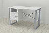 Письменный стол с ящиками Ferrum-decor Оскар 750x1200x700 металл Серый ДСП Белое 16 мм (OSK0 TR, код: 6542952