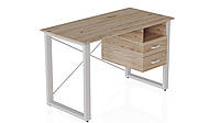 Письменный стол с ящиками Ferrum-decor Оскар 750x1200x600 металл Белый ДСП Дуб Сан-Марино 16 SB, код: 6542904