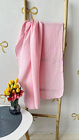 Велика двошарова муслінова пелюшка 100% бавовняна для малюків 100 х 135 см Lari Рожевий 1