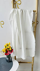 Велика двошарова муслінова пелюшка 100% бавовняна для малюків 100 х 135 см Lari Білий1