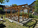 Дерев'яна альтанка 3 на 4 м, розбірна (на 14-16 осіб), фото 6