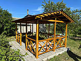 Дерев'яна альтанка 3 на 4 м, розбірна (на 14-16 осіб), фото 4