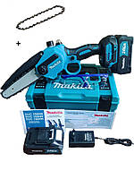 Аккумуляторная мини пила MAKITA DUC155HN-023 NEW (авто смазка цепи шина 15 см цепь 2шт + Очки)