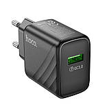 Мережевий Зарядний Пристрій Hoco CS21A 1USB QC 18W Колір Чорний, фото 4