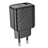 Мережевий Зарядний Пристрій Hoco CS21A 1USB QC 18W Колір Чорний, фото 8