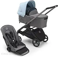 Дитяча коляска Bugaboo Dragonfly - wózek głęboko-spacerowy 2w1-Graphite-Skyline Blue-Grey Melange