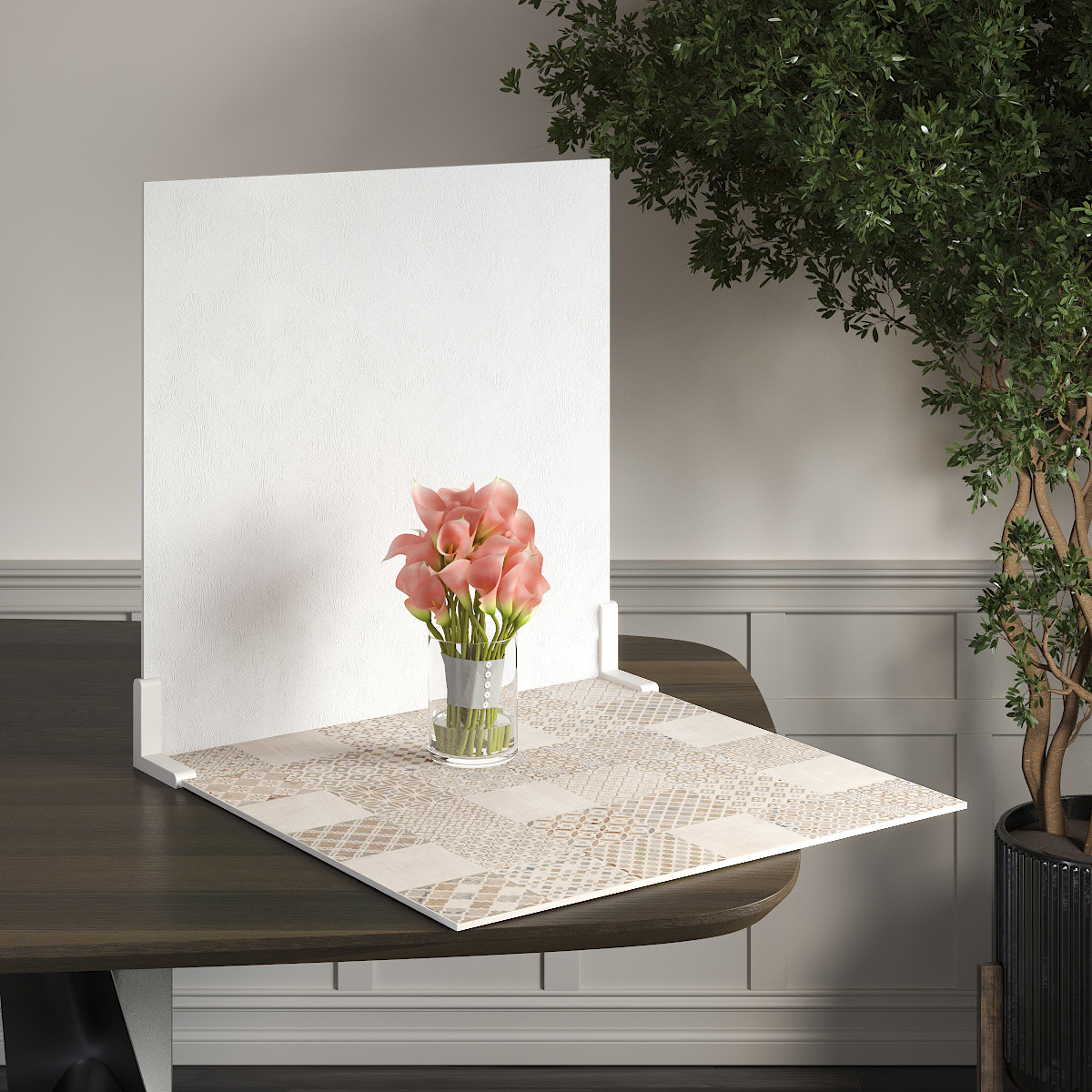 Пластиковий кутовий 2d фотофон, PolyPlast 40x40см - №62282