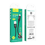 Кабель USB Hoco X89 Wind Micro 2.4A Колір Чорний, фото 6