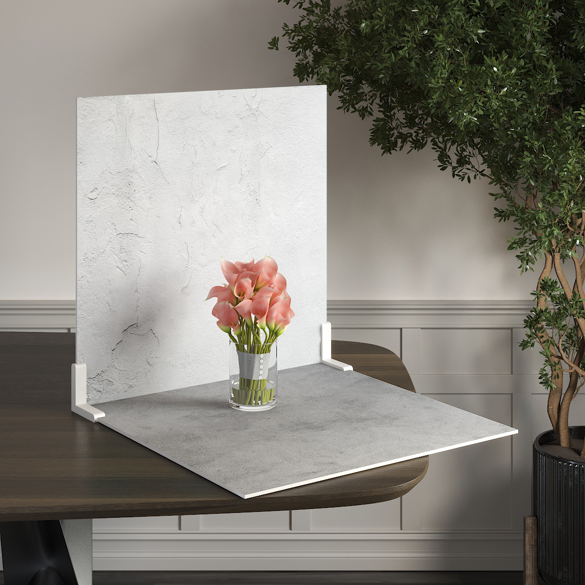 Пластиковий кутовий 2d фотофон, PolyPlast 40x40см - №62284