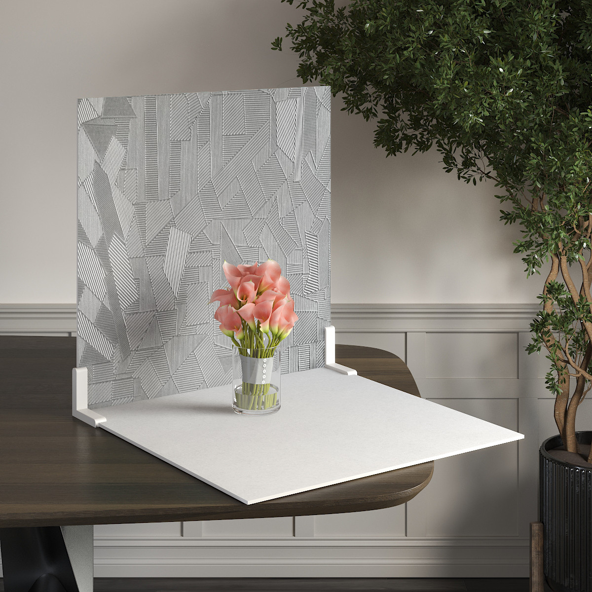 Пластиковий кутовий 2d фотофон, PolyPlast 40x40см - №62288