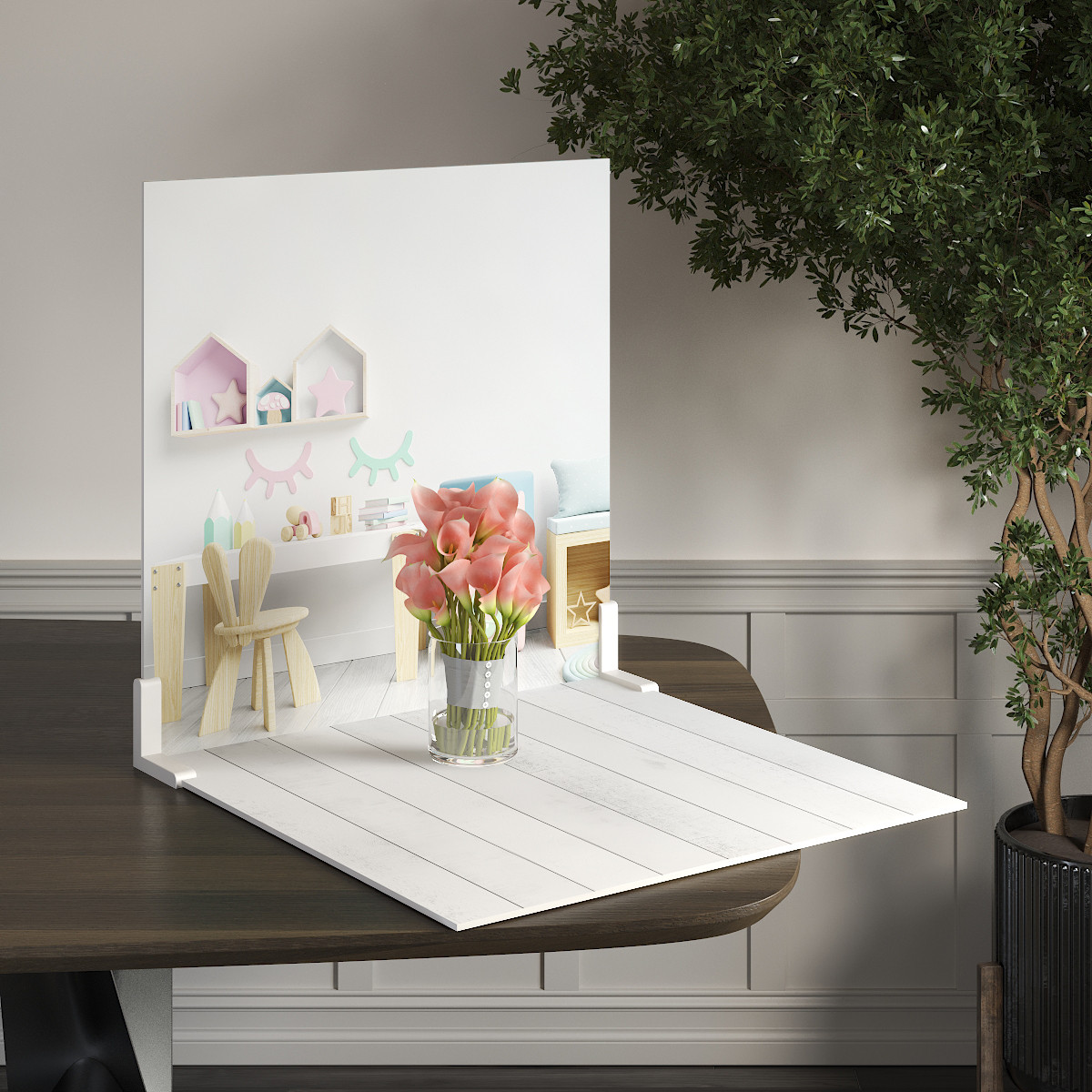 Пластиковий кутовий 2d фотофон, PolyPlast 40x40см - №62292