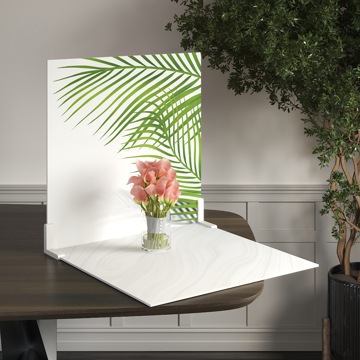Пластиковий кутовий 2d фотофон, PolyPlast 40x40см - №62293