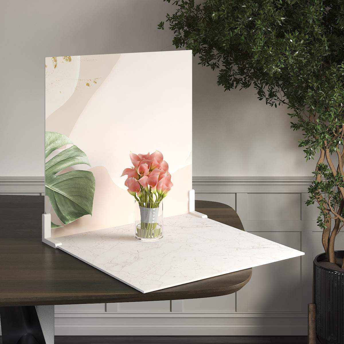 Пластиковий кутовий 2d фотофон, PolyPlast 40x40см - №62294
