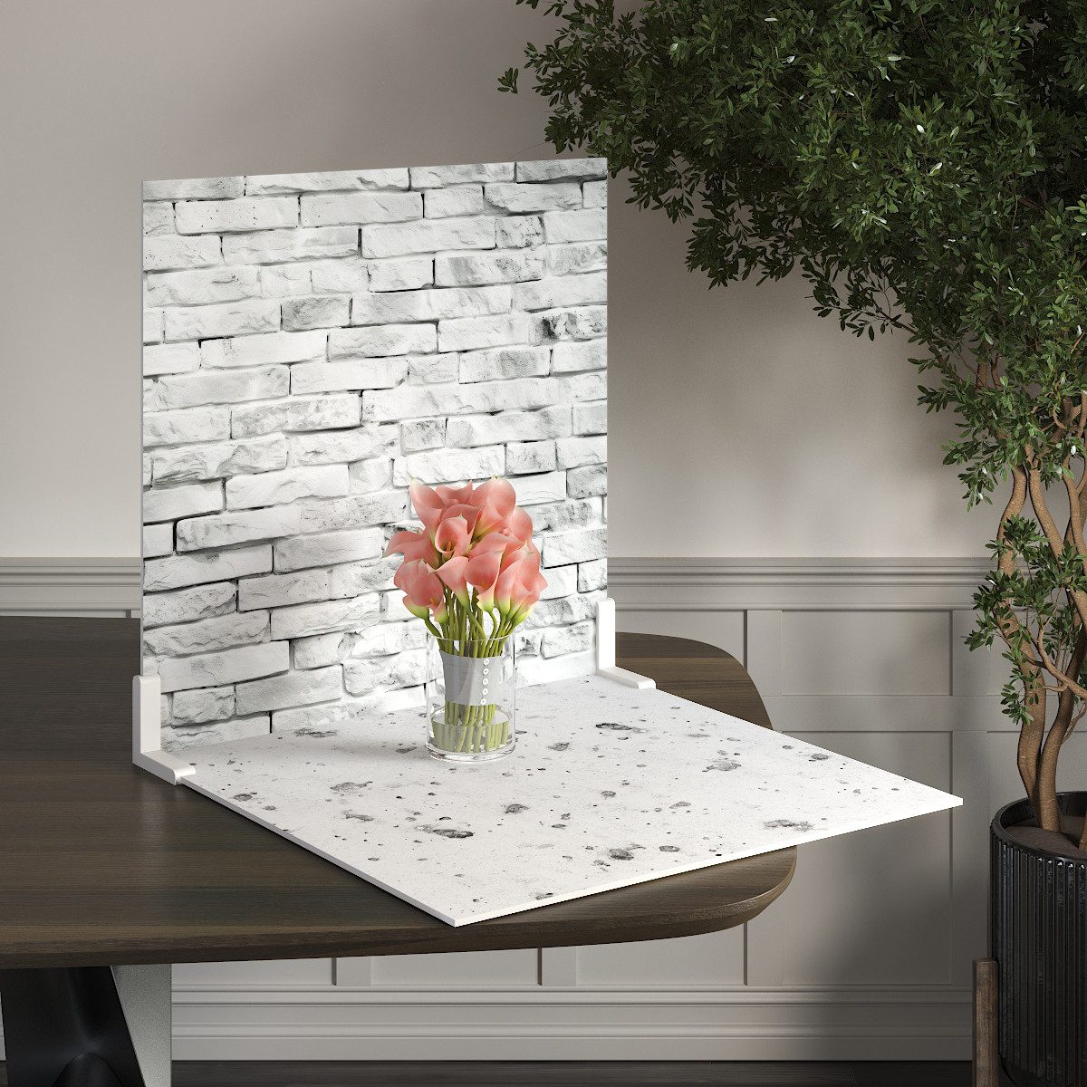 Пластиковий кутовий 2d фотофон, PolyPlast 40x40см - №62297