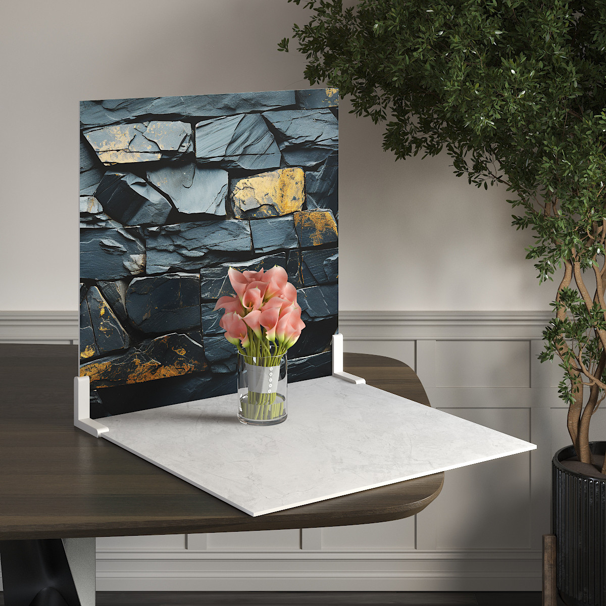 Пластиковий кутовий 2d фотофон, PolyPlast 40x40см - №62298