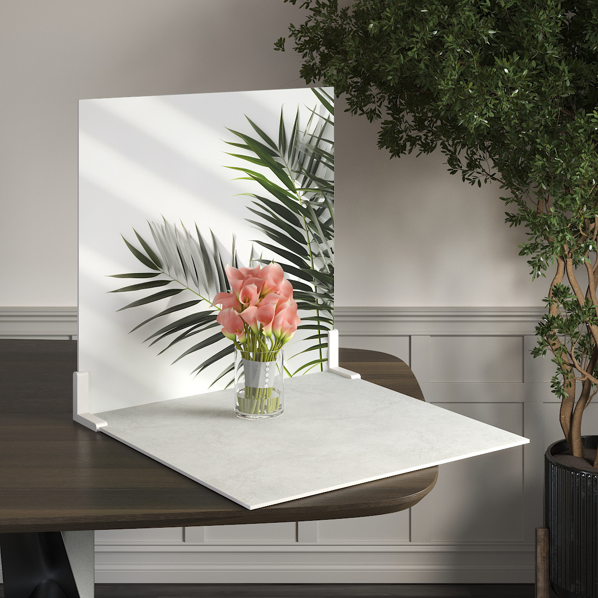 Пластиковий кутовий 2d фотофон, PolyPlast 40x40см - №62300
