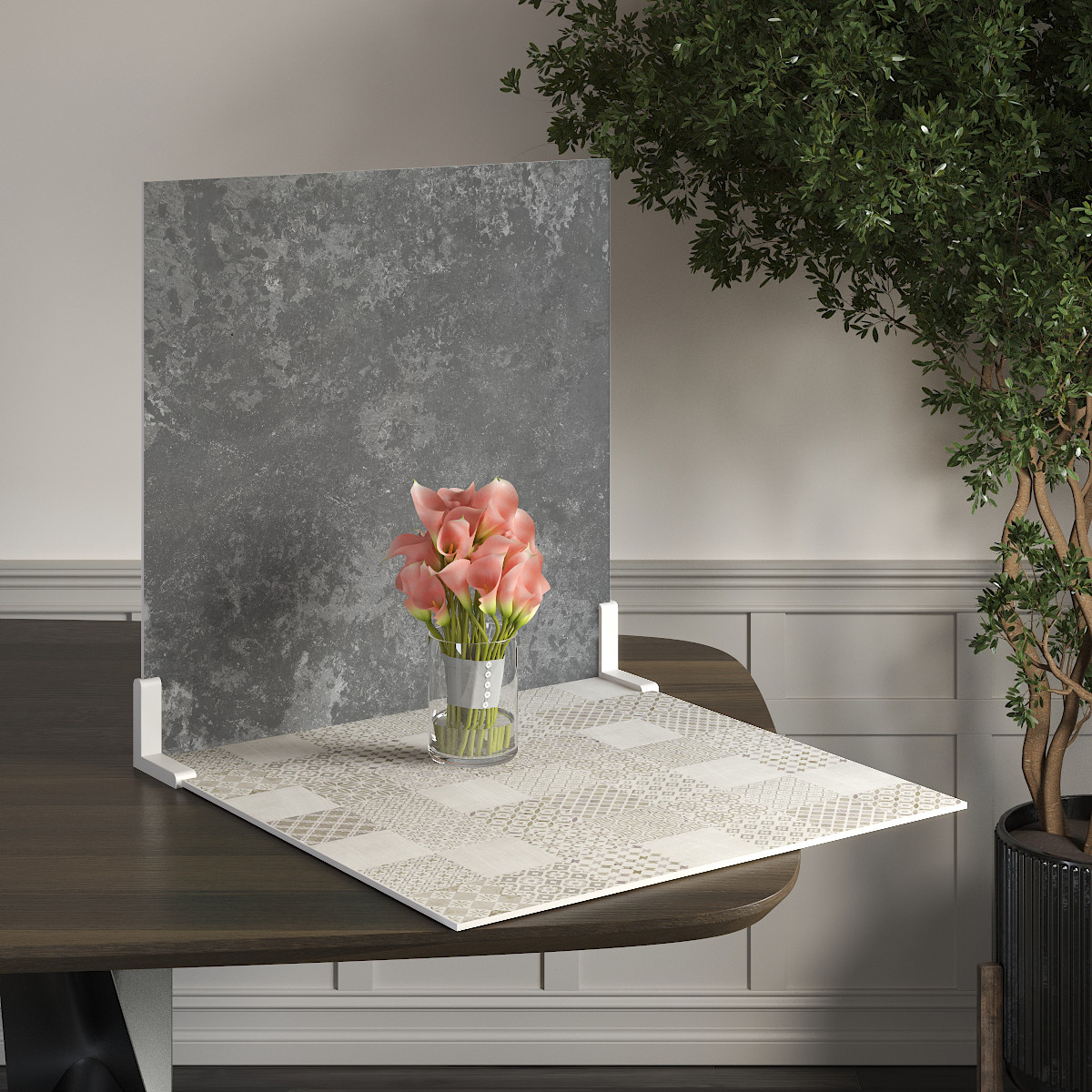 Пластиковий кутовий 2d фотофон, PolyPlast 40x40см - №62299