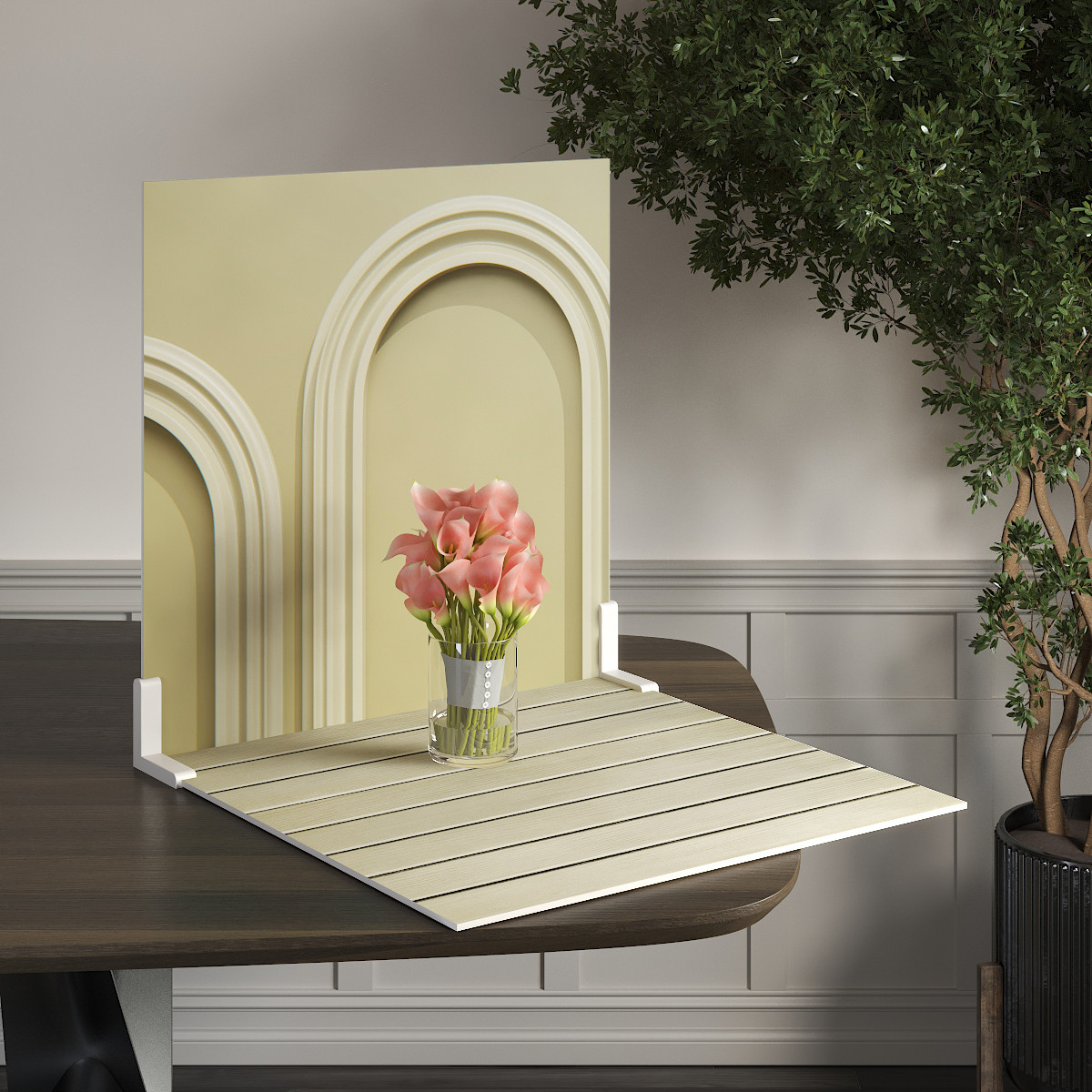 Пластиковий кутовий 2d фотофон, PolyPlast 40x40см - №62281