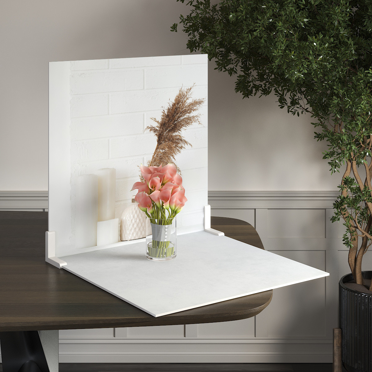 Пластиковий кутовий 2d фотофон, PolyPlast 40x40см - №62262