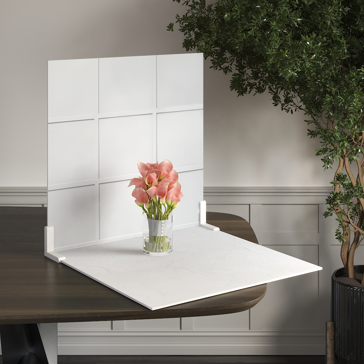 Пластиковий кутовий 2d фотофон, PolyPlast 40x40см - №62263