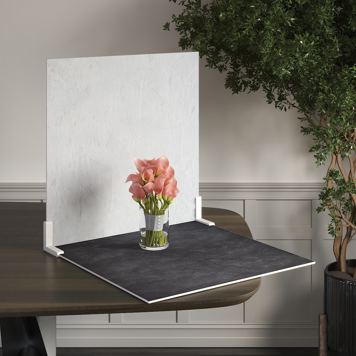 Пластиковий кутовий 2d фотофон, PolyPlast 40x40см - №62268