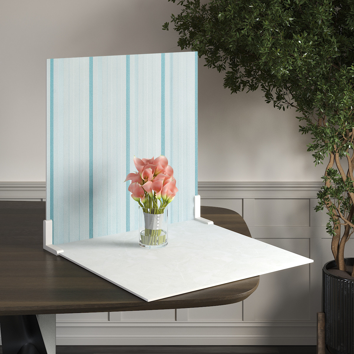 Пластиковий кутовий 2d фотофон, PolyPlast 40x40см - №62276