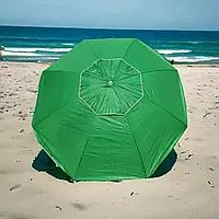 Зонт качественный большой усиленный торговый, пляжный 2,2 м с 8 спицами Зеленый