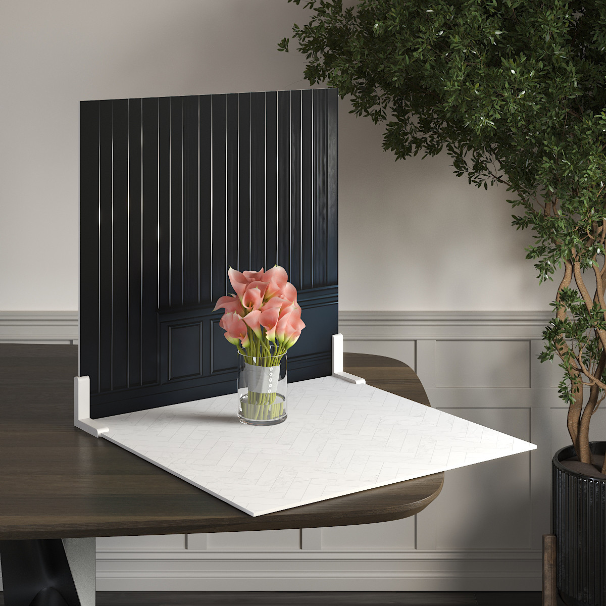 Пластиковий кутовий 2d фотофон, PolyPlast 40x40см - №62246
