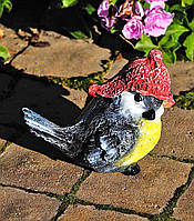 Садова фігура Горобець зимовий Б (10х7х13 см), садові фігури з полістоуну, садово-паркові  фігурки