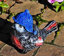 Садова фігура Горобець зимовий А (11х7х12 см), садові фігури з полістоуну, садово-паркові  фігурки