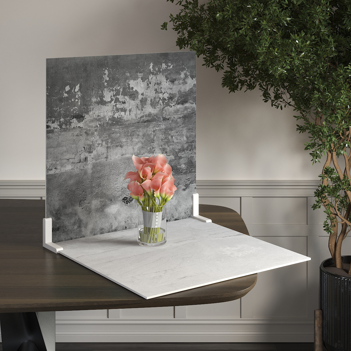 Пластиковий кутовий 2d фотофон, PolyPlast 40x40см - №62248