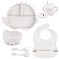 Набор силиконовой посуды 2Life Y23 6 предметов Белый (v-11222) TV, код: 8216630