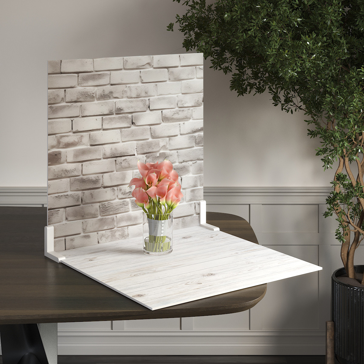 Пластиковий кутовий 2d фотофон, PolyPlast 40x40см - №62251
