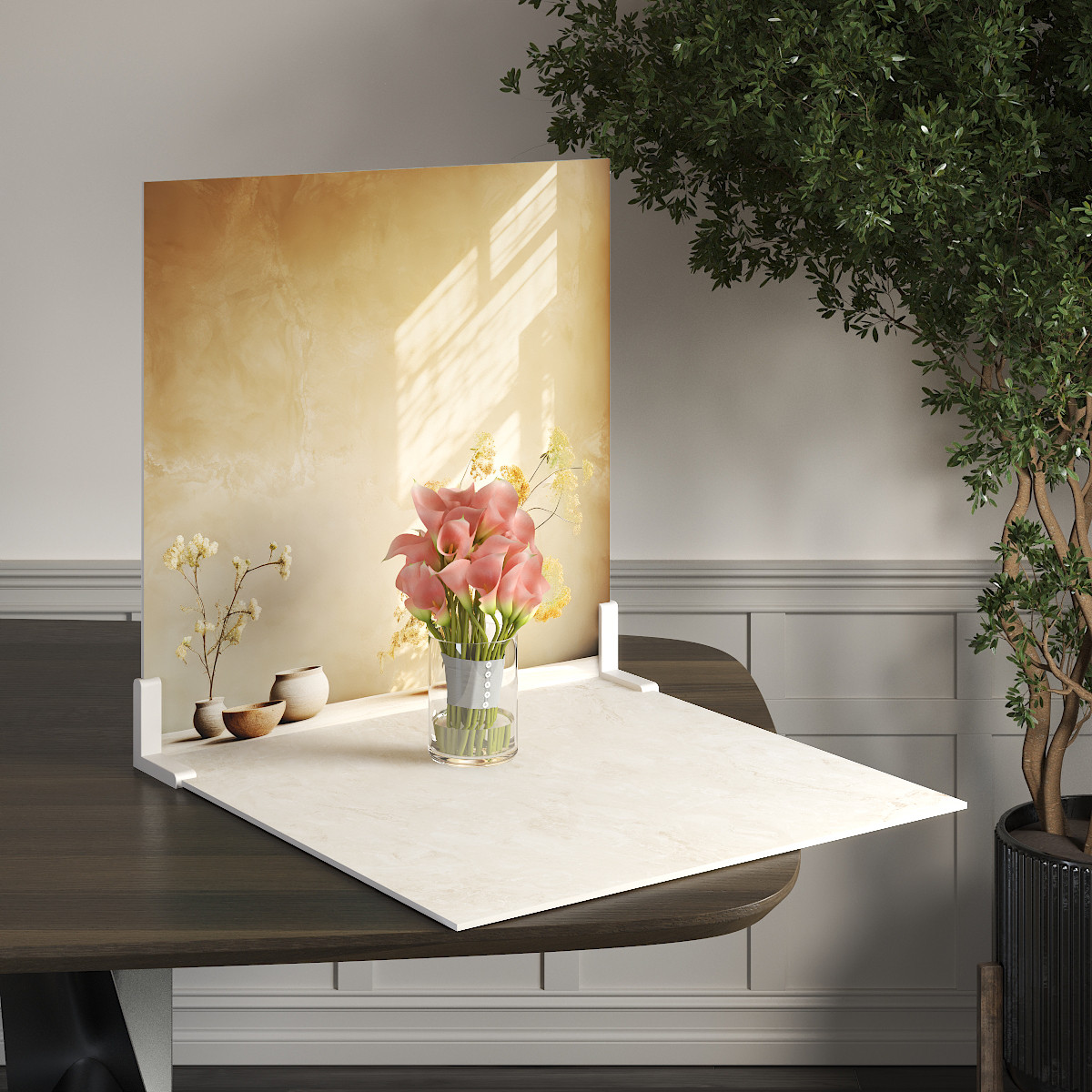 Пластиковий кутовий 2d фотофон, PolyPlast 40x40см - №62253