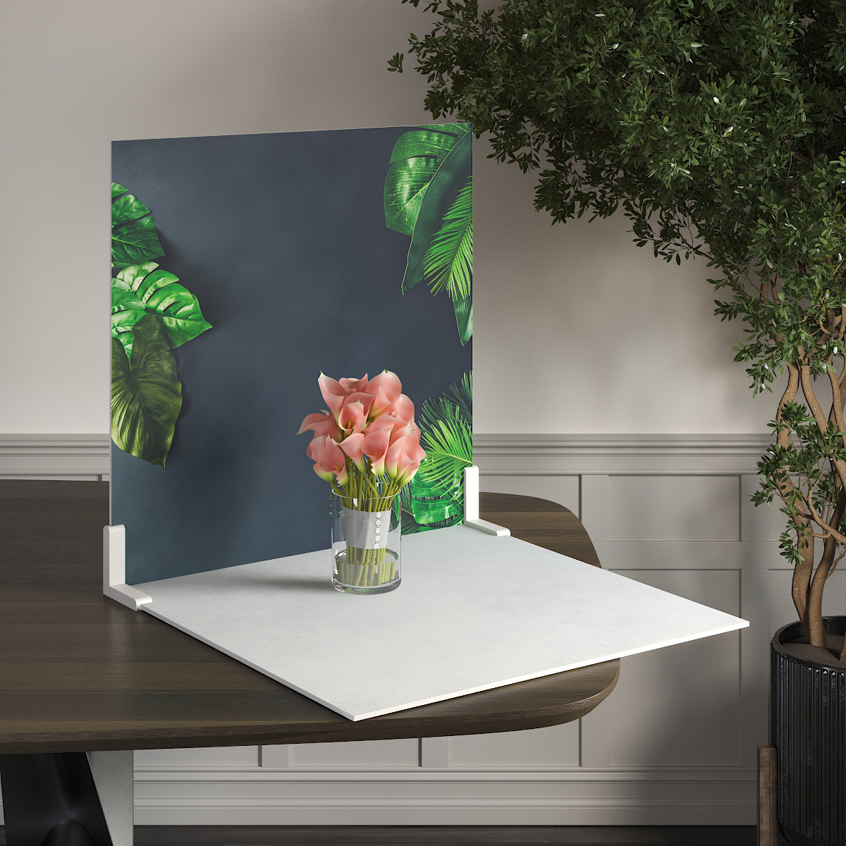 Пластиковий кутовий 2d фотофон, PolyPlast 40x40см - №62224