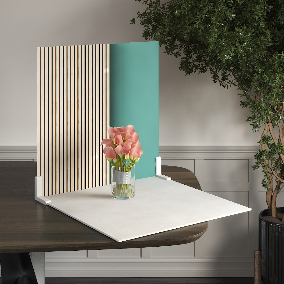Пластиковий кутовий 2d фотофон, PolyPlast 40x40см - №62225