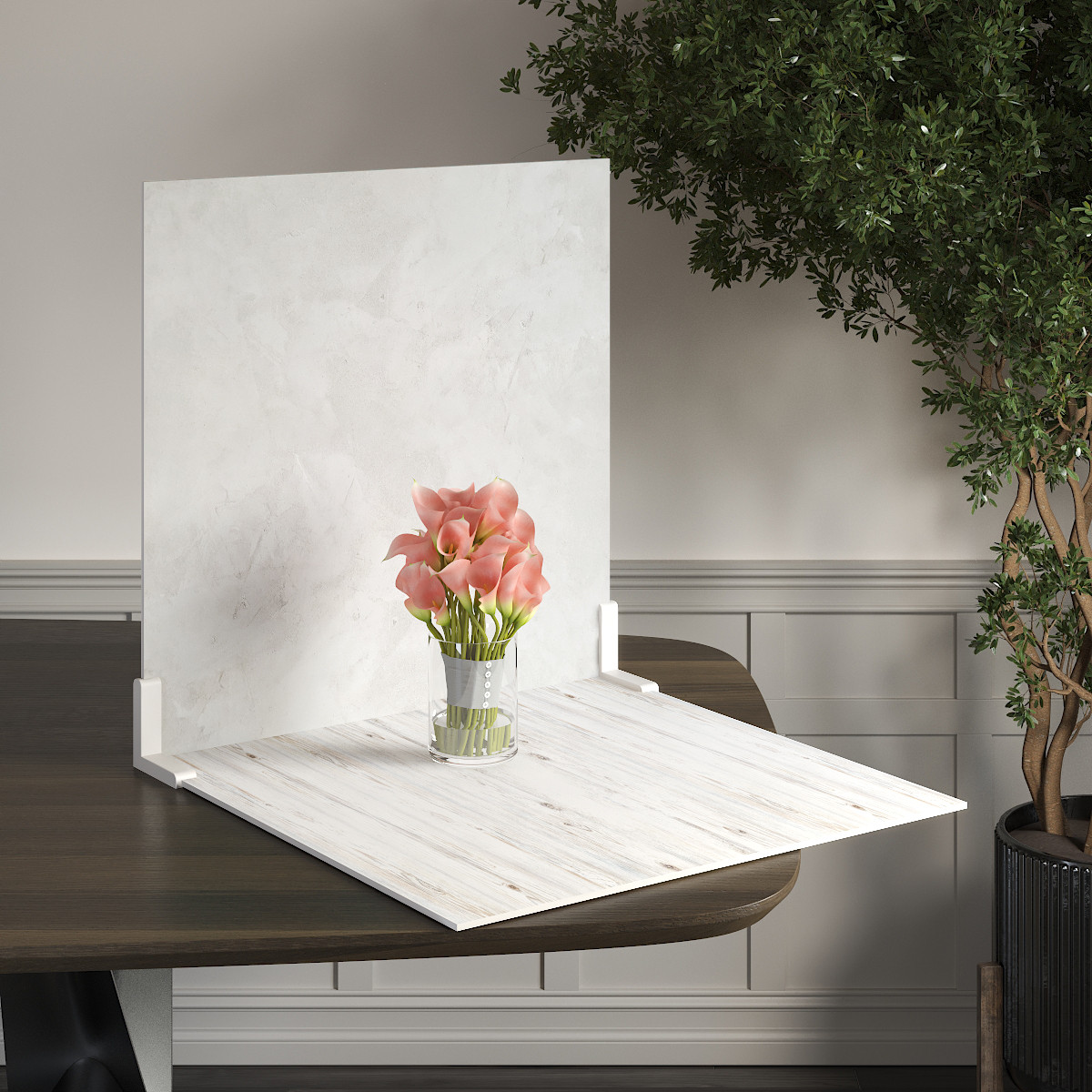 Пластиковий кутовий 2d фотофон, PolyPlast 40x40см - №62227