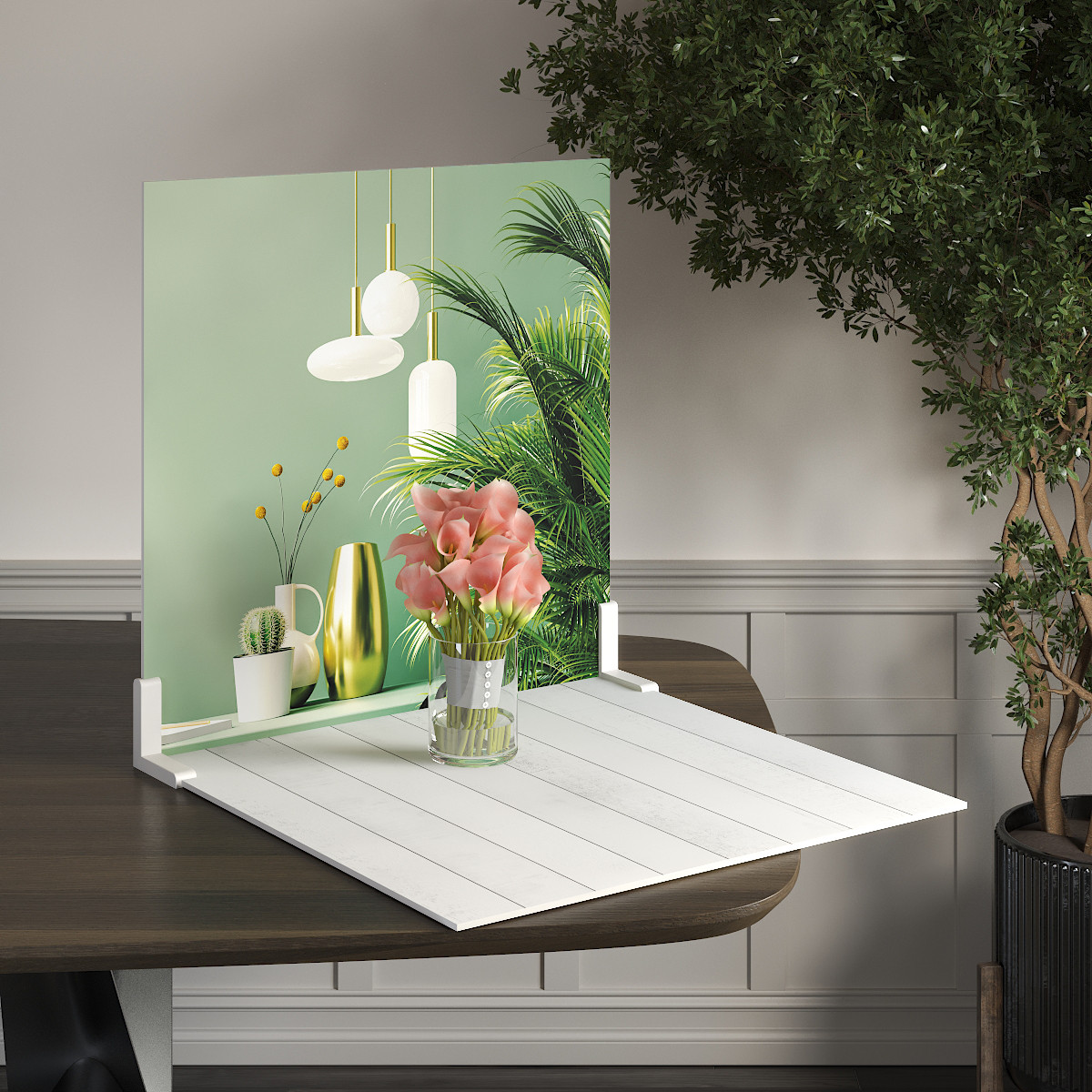 Пластиковий кутовий 2d фотофон, PolyPlast 40x40см - №62231