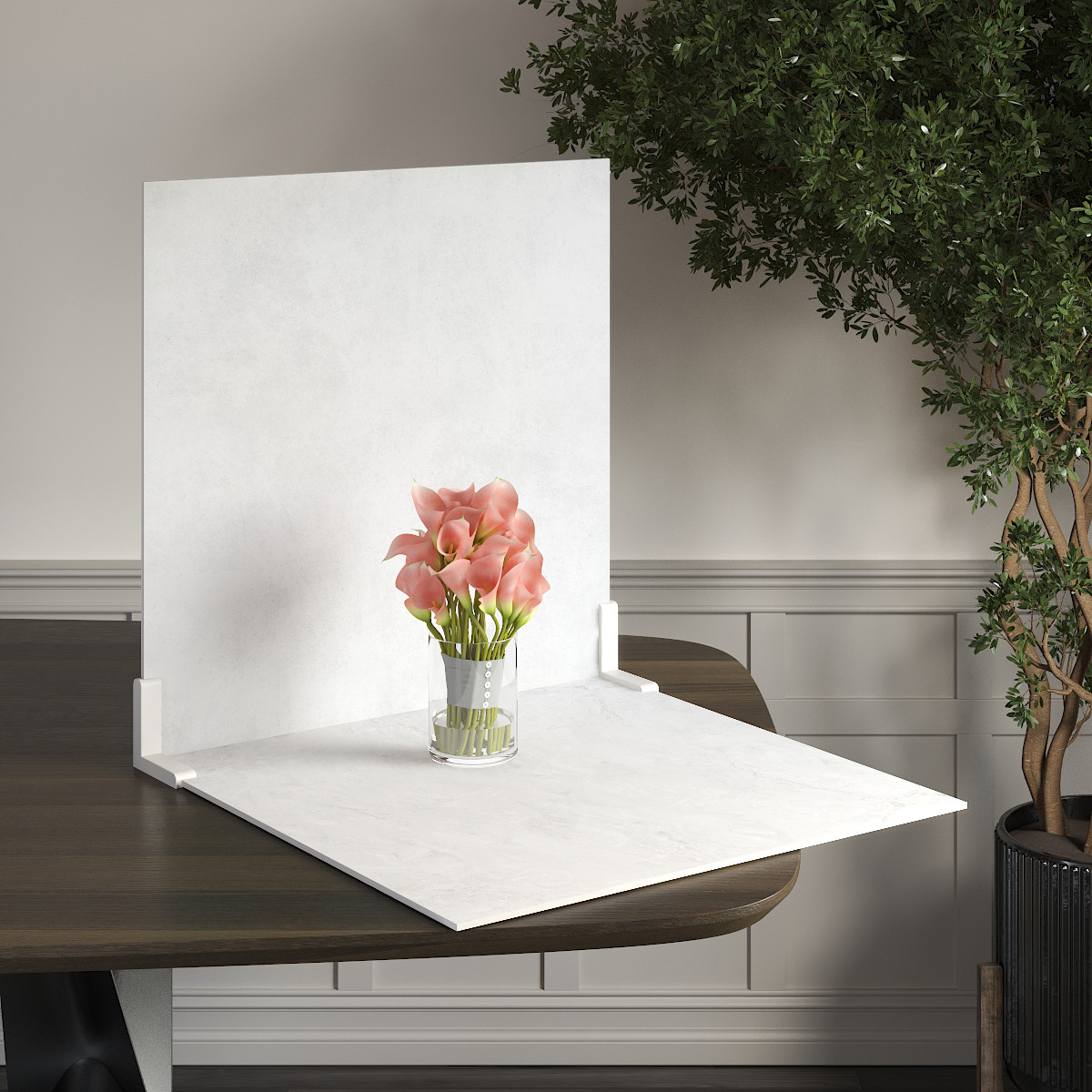 Пластиковий кутовий 2d фотофон, PolyPlast 40x40см - №62233