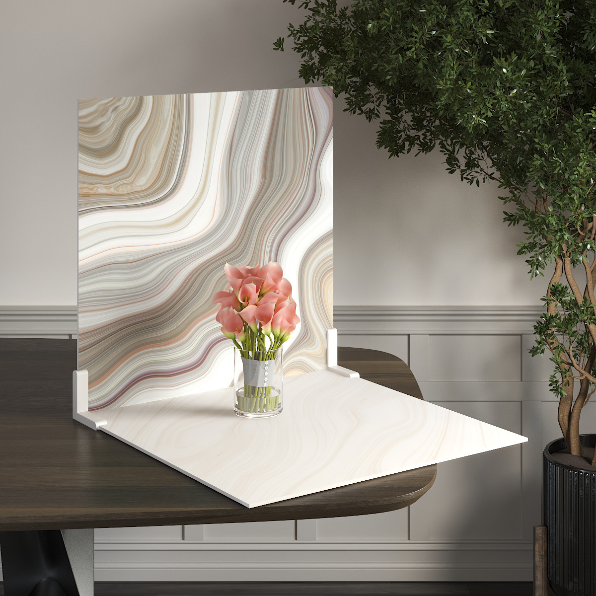 Пластиковий кутовий 2d фотофон, PolyPlast 40x40см - №62234