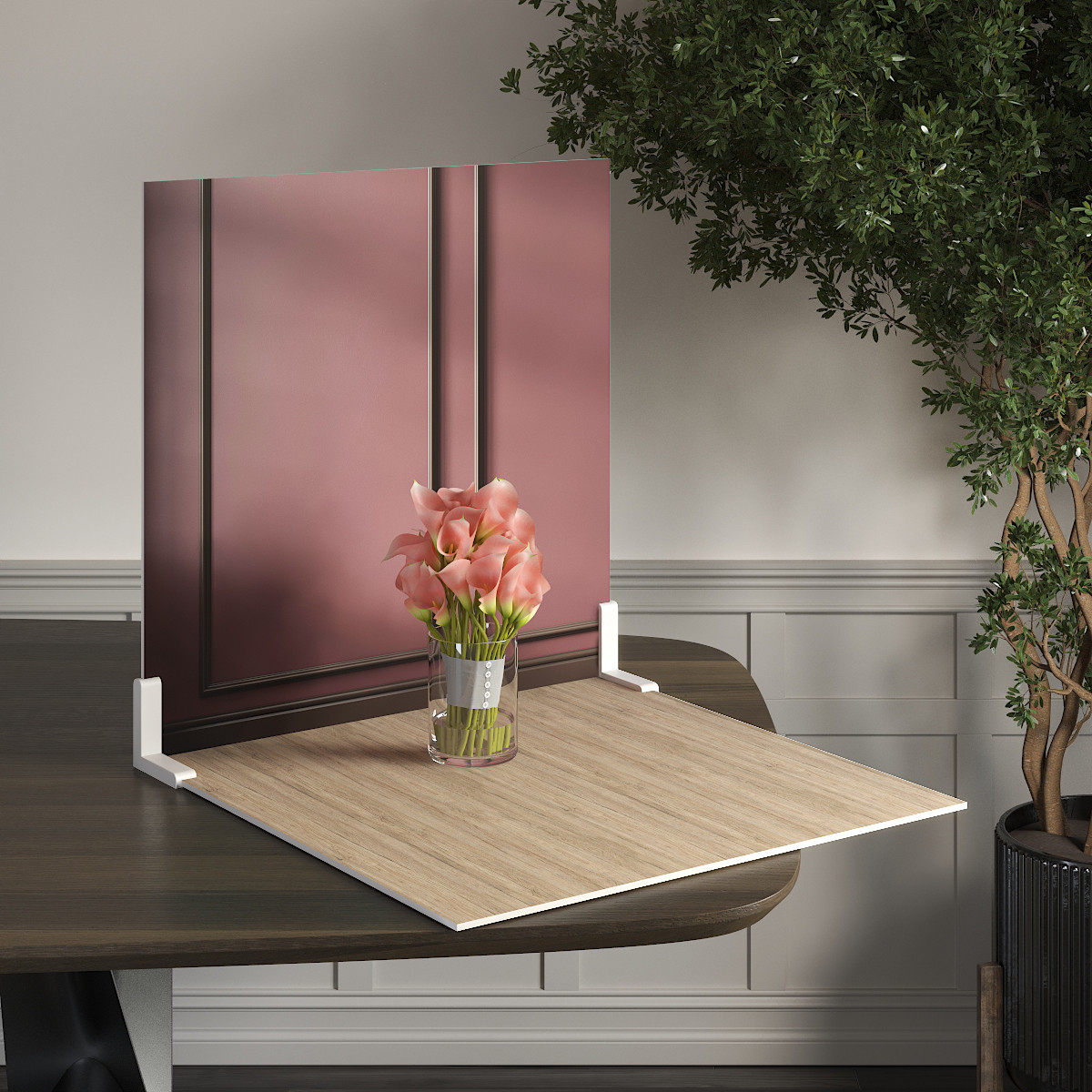 Пластиковий кутовий 2d фотофон, PolyPlast 40x40см - №62236
