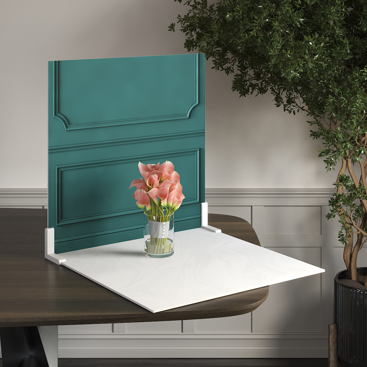 Пластиковий кутовий 2d фотофон, PolyPlast 40x40см - №62235