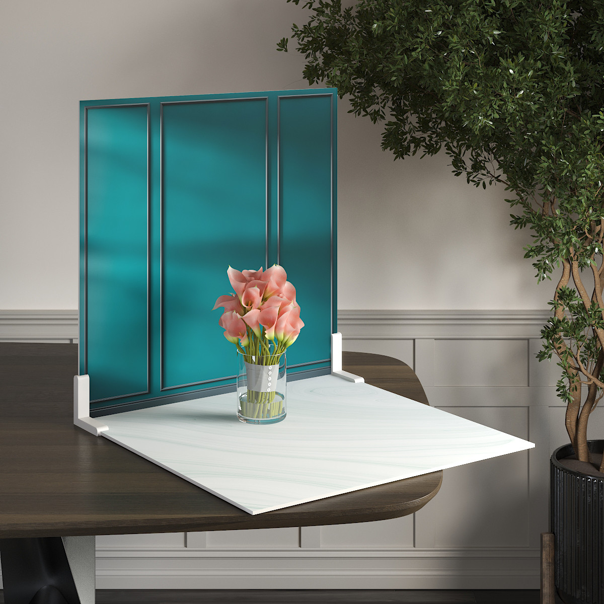 Пластиковий кутовий 2d фотофон, PolyPlast 40x40см - №62237, фото 1