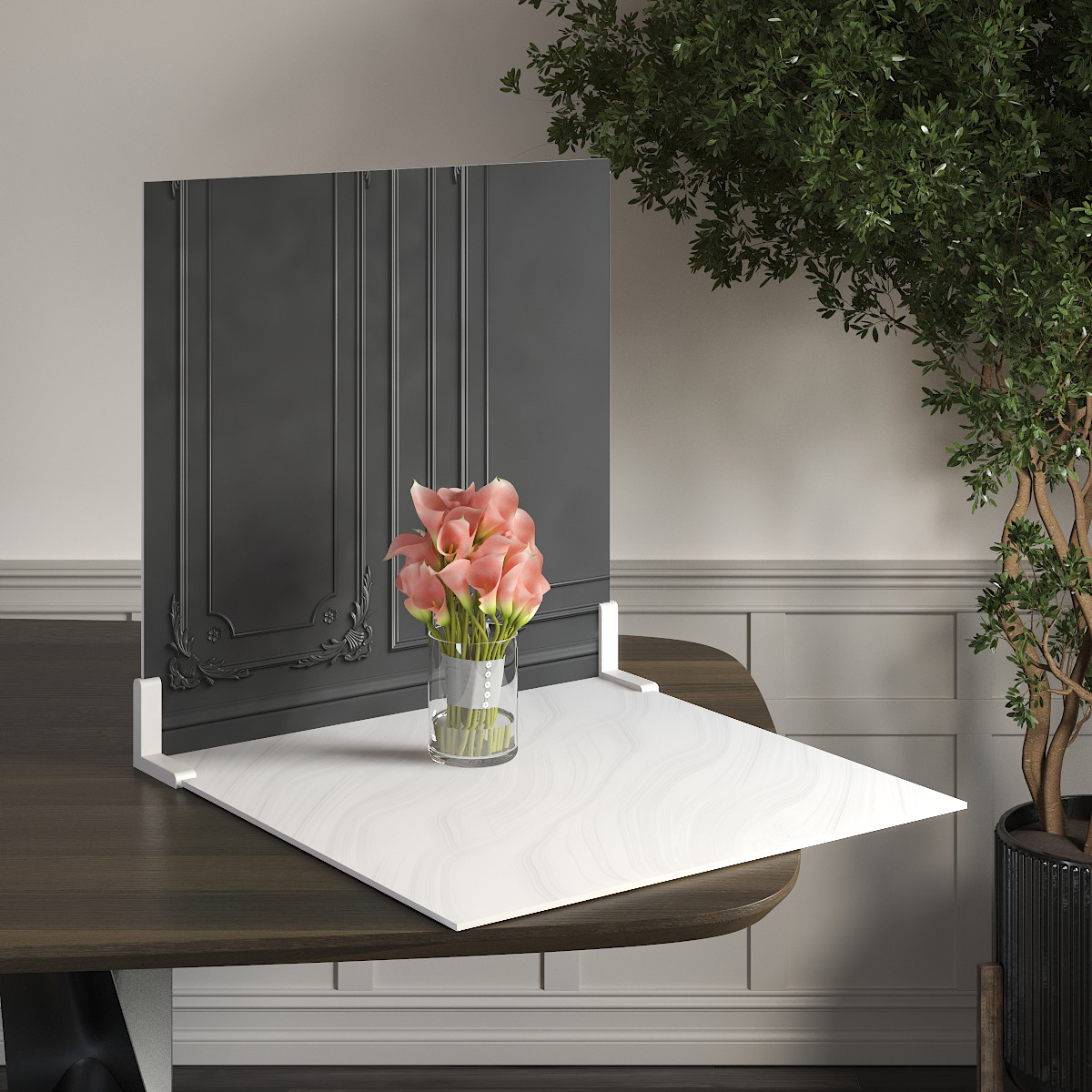 Пластиковий кутовий 2d фотофон, PolyPlast 40x40см - №62238