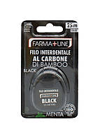 Зубная нить Farma Line с бамбуковым углем 25 м UN, код: 8413844