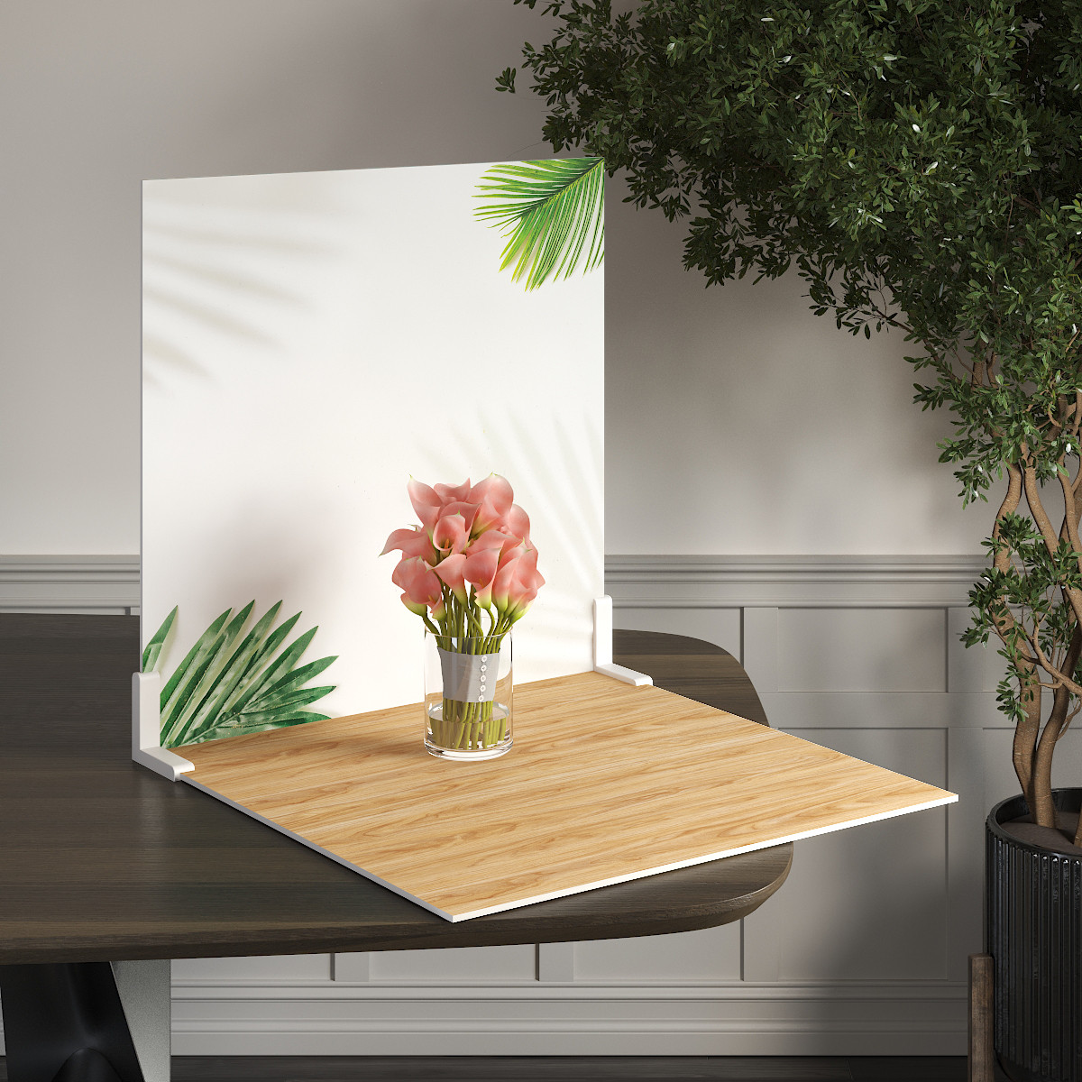 Пластиковий кутовий 2d фотофон, PolyPlast 40x40см - №62240