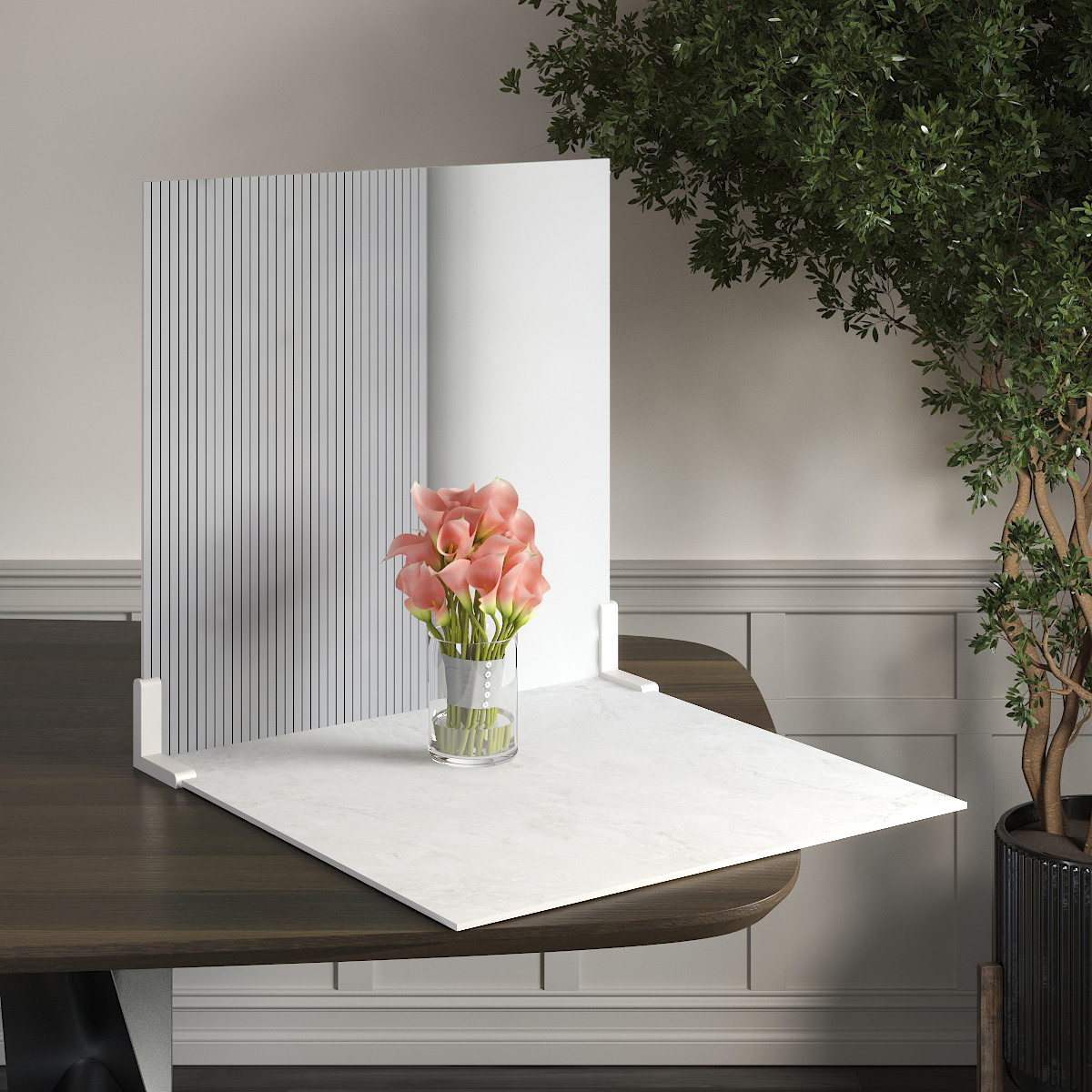 Пластиковий кутовий 2d фотофон, PolyPlast 40x40см - №62200