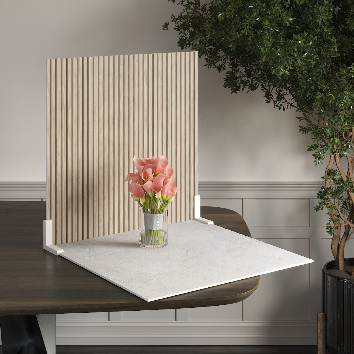 Пластиковий кутовий 2d фотофон, PolyPlast 40x40см - №62202